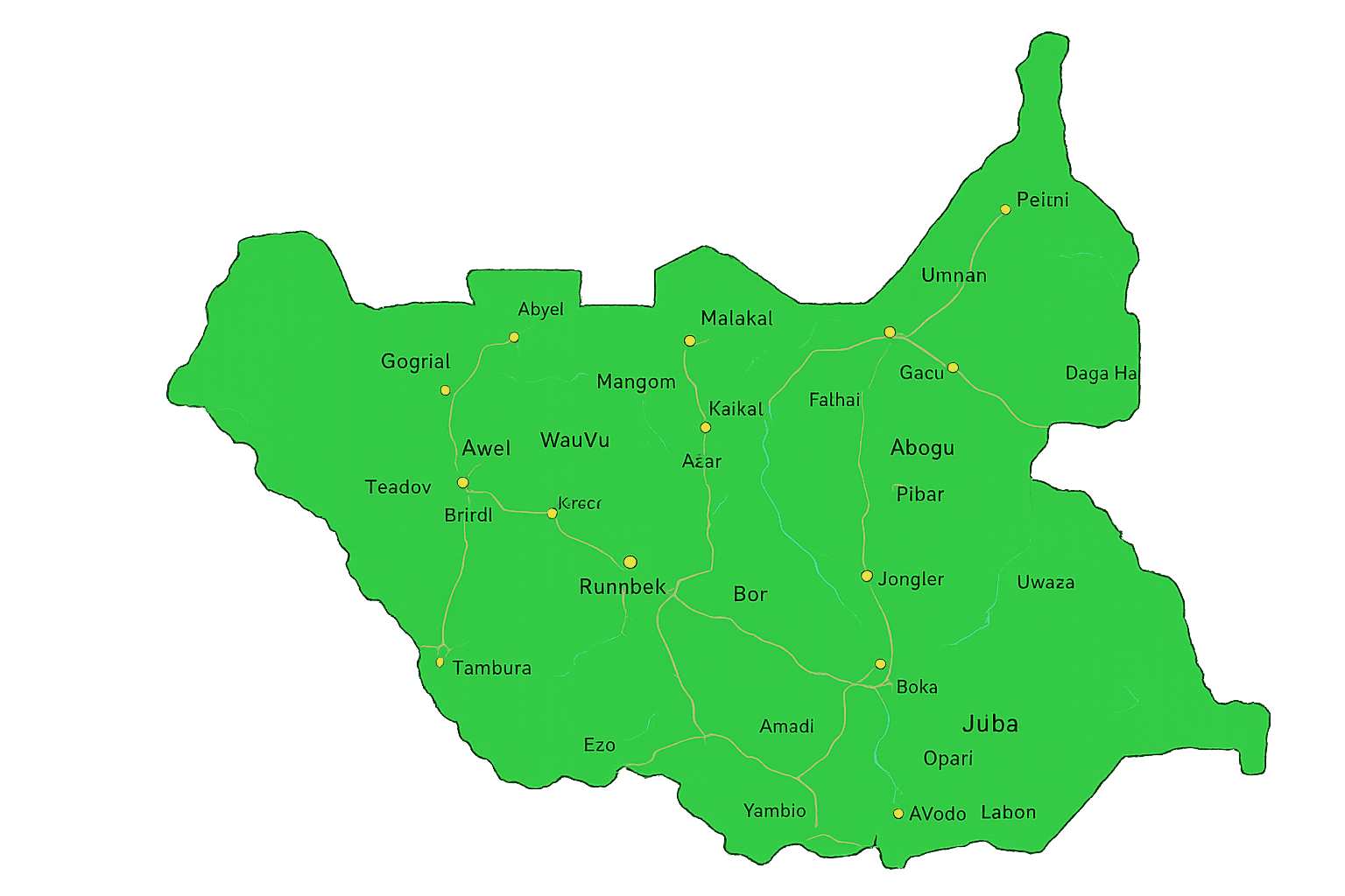 South Sudan Coverage Map
